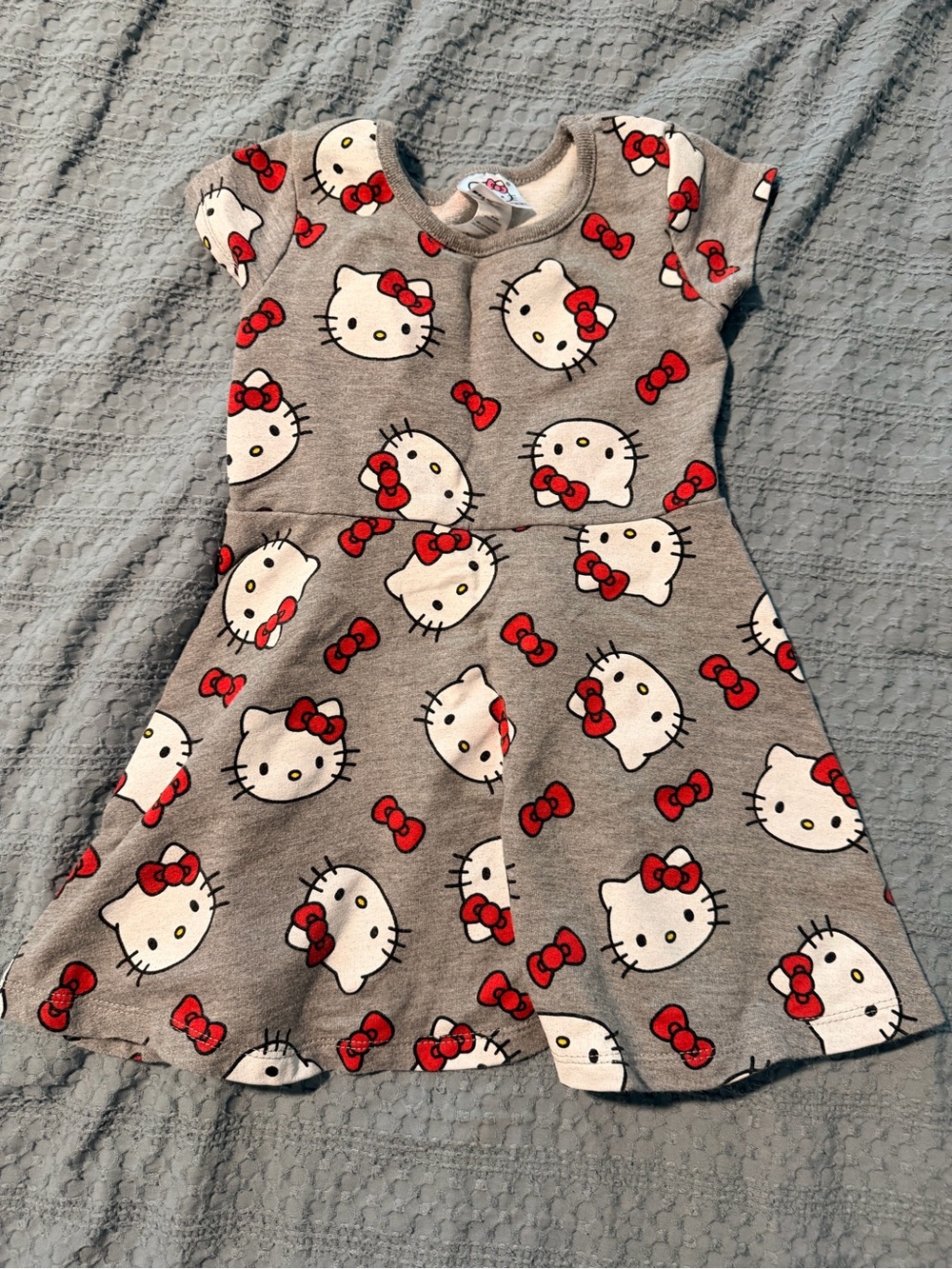 Hello Kitty Gray Dress with Red Bow Print
